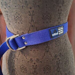 Adidas Blue Acrylic Belt Size S/M With Silver Buckle